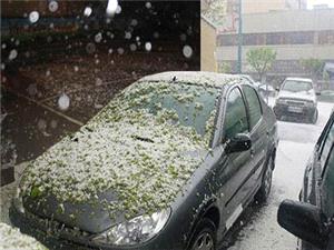 بارش تگرگ و باران شديد در تهران/طوفان در قزوين