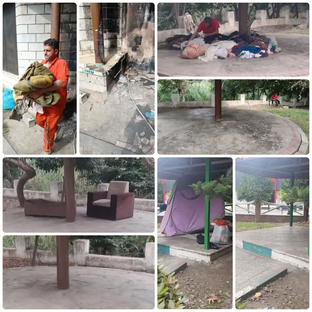 پاکسازی پارکها از اشغال‌کنندگان غیرمجاز توسط سازمان سیما، منظر و فضای سبز شهرداری بابل