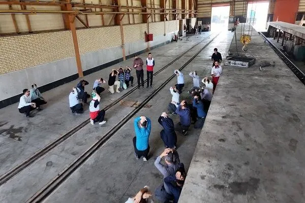 برگزاری مانور مشترک آمادگی در برابر زلزله با همکاری راه‌آهن جنوب و هلال‌احمر