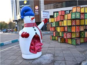 رونمايي از دومين سازه جانمايي کيسه هاي شن با طرح گلوله برفي در منطقه يک