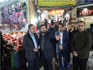 رصد ميداني بازار شب يلدا با حضور مسئولان شميرانات/تأکيد بر آرامش بازار و حمايت از حقوق مصرفکنندگان