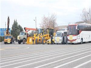 طرح راهداري زمستانه گلستان با رژه ناوگان آغاز شد