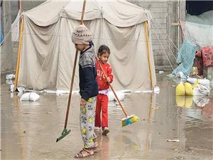 ناکارآمدی چادرها در برابر سرما و باران غزه