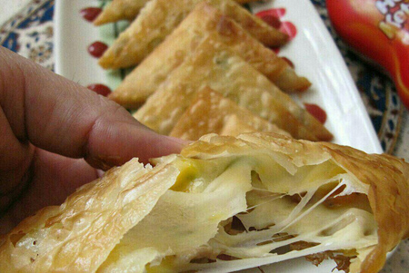 سمبوسه پيتزايي,طرز پخت سمبوسه پيتزايي