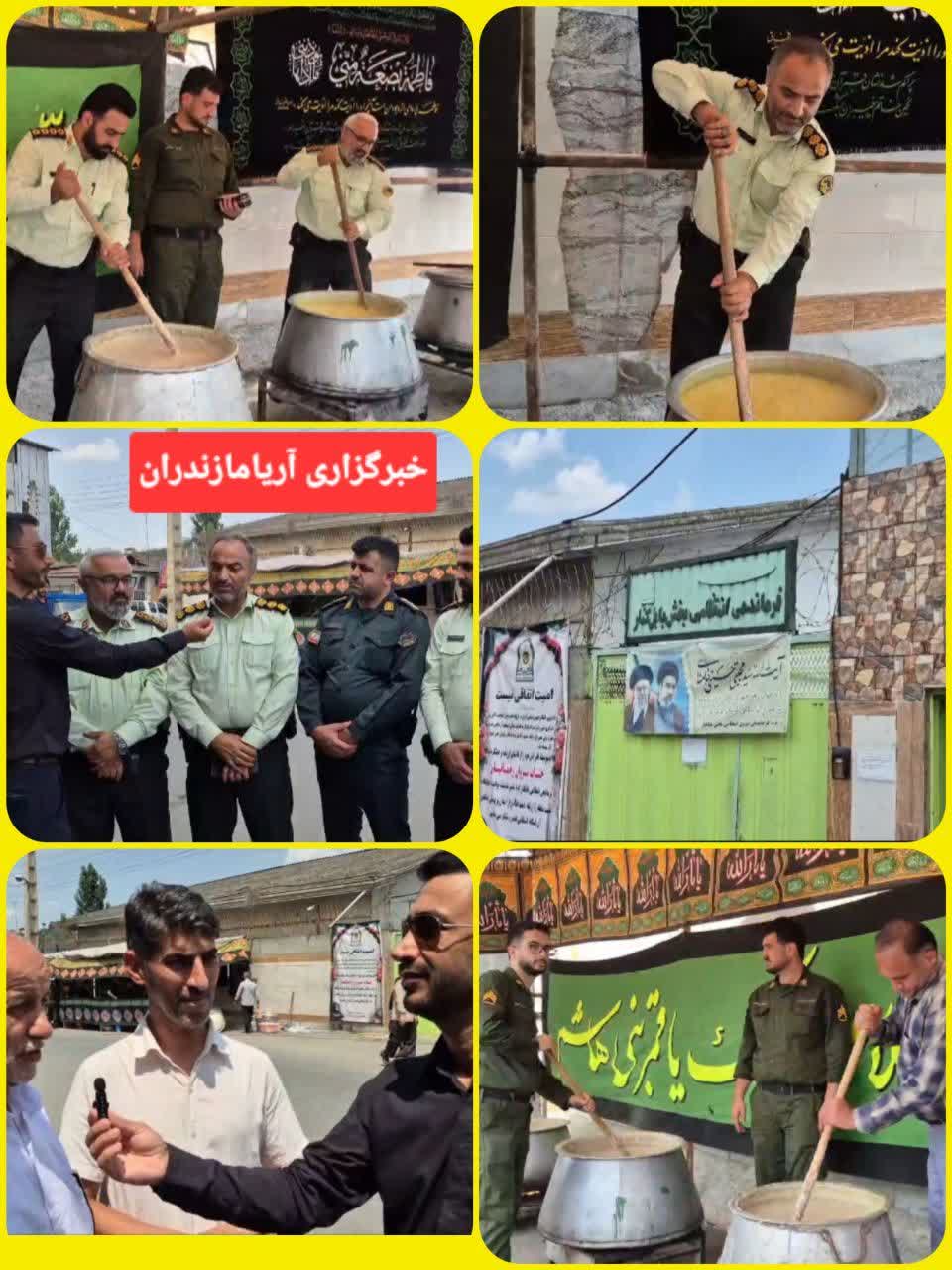 دومين مراسم حليم‌ پزي وآش‌‌گوشت نذري اربعين حسيني در پاسگاه بابلکناربابل برگزارشد