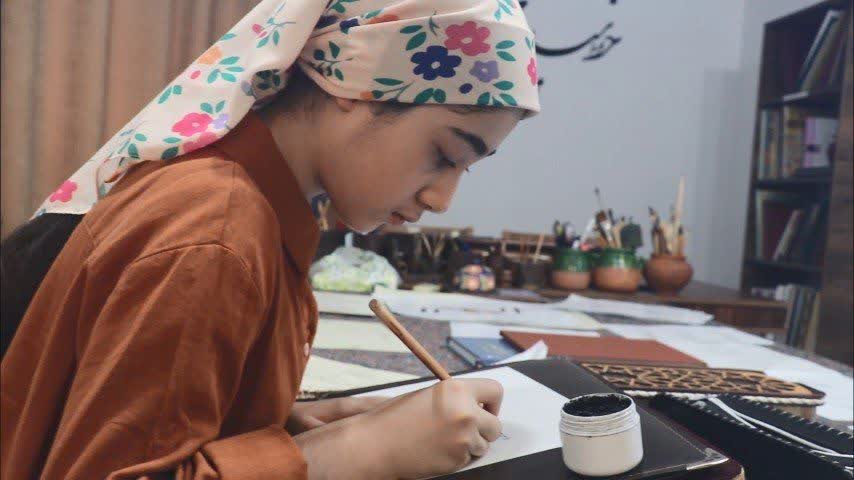 افتخارآفريني دانش‌آموز 10 ساله بابلي در خوشنويسي