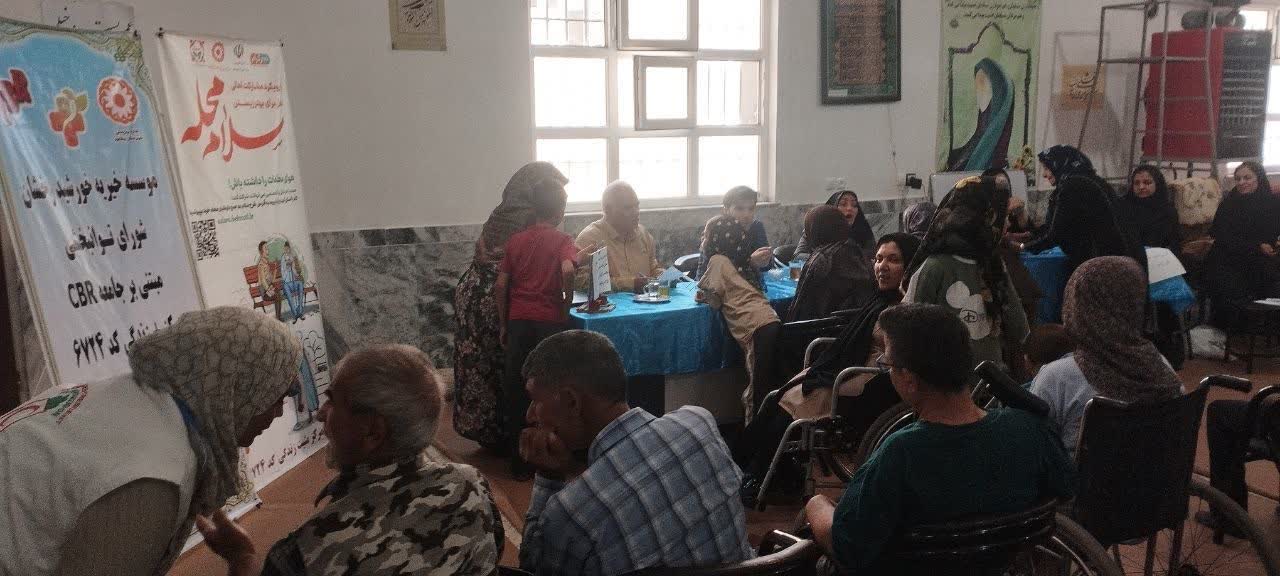 برگزاری میز خدمت شورای توانبخشی در روستای باغش گچ نیشابور