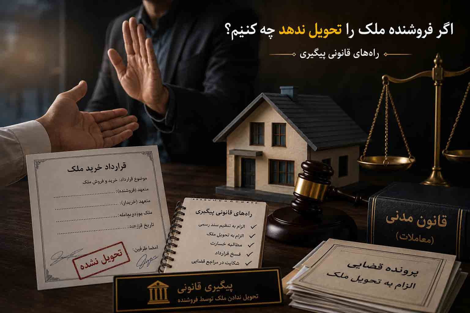 اگر فروشنده ملک را تحویل ندهد چه کنیم؟ راه‌های قانونی پیگیری