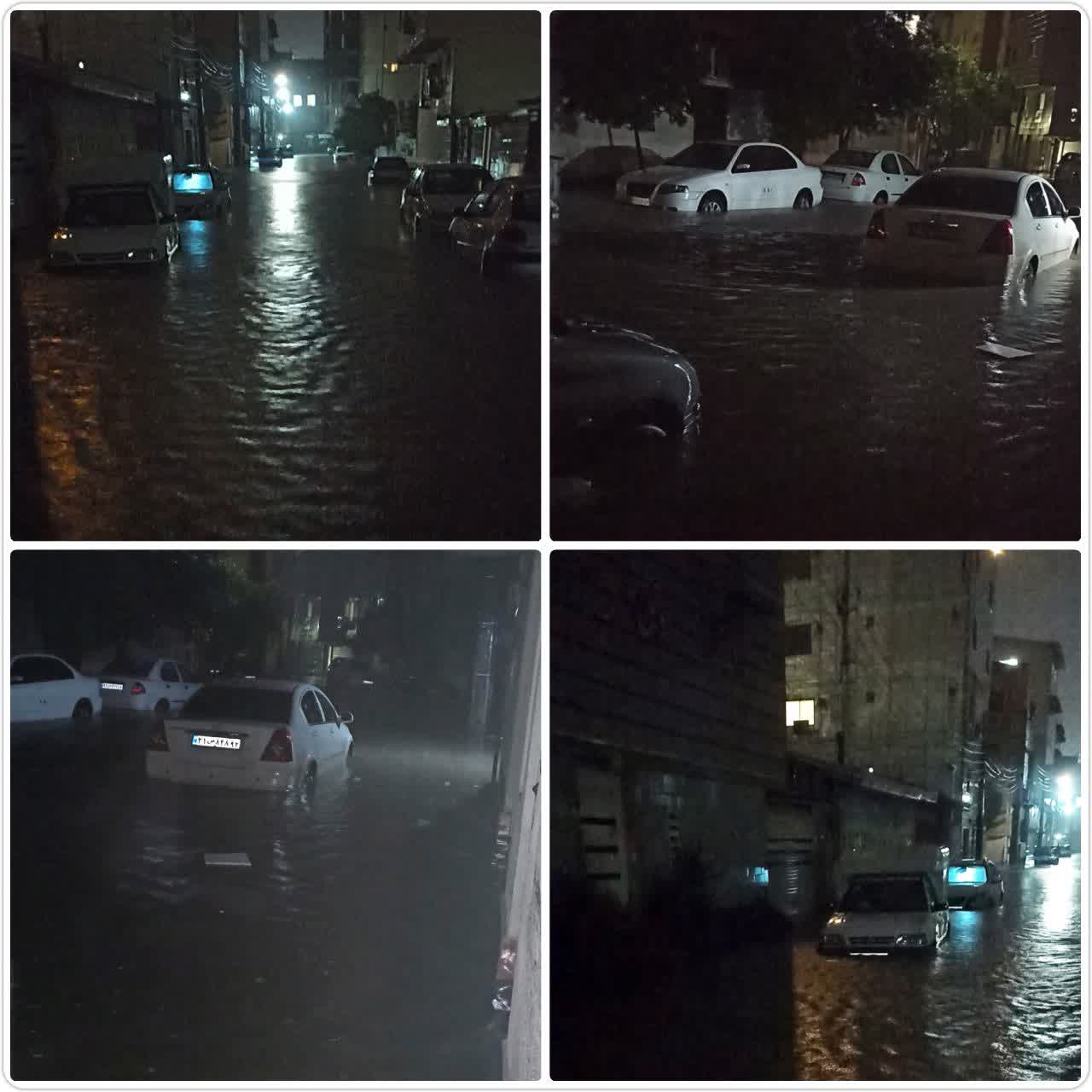 چندین مکان بابل زیر آب رفت؛ آبگرفتگی گسترده معابر درپی بارش شدید