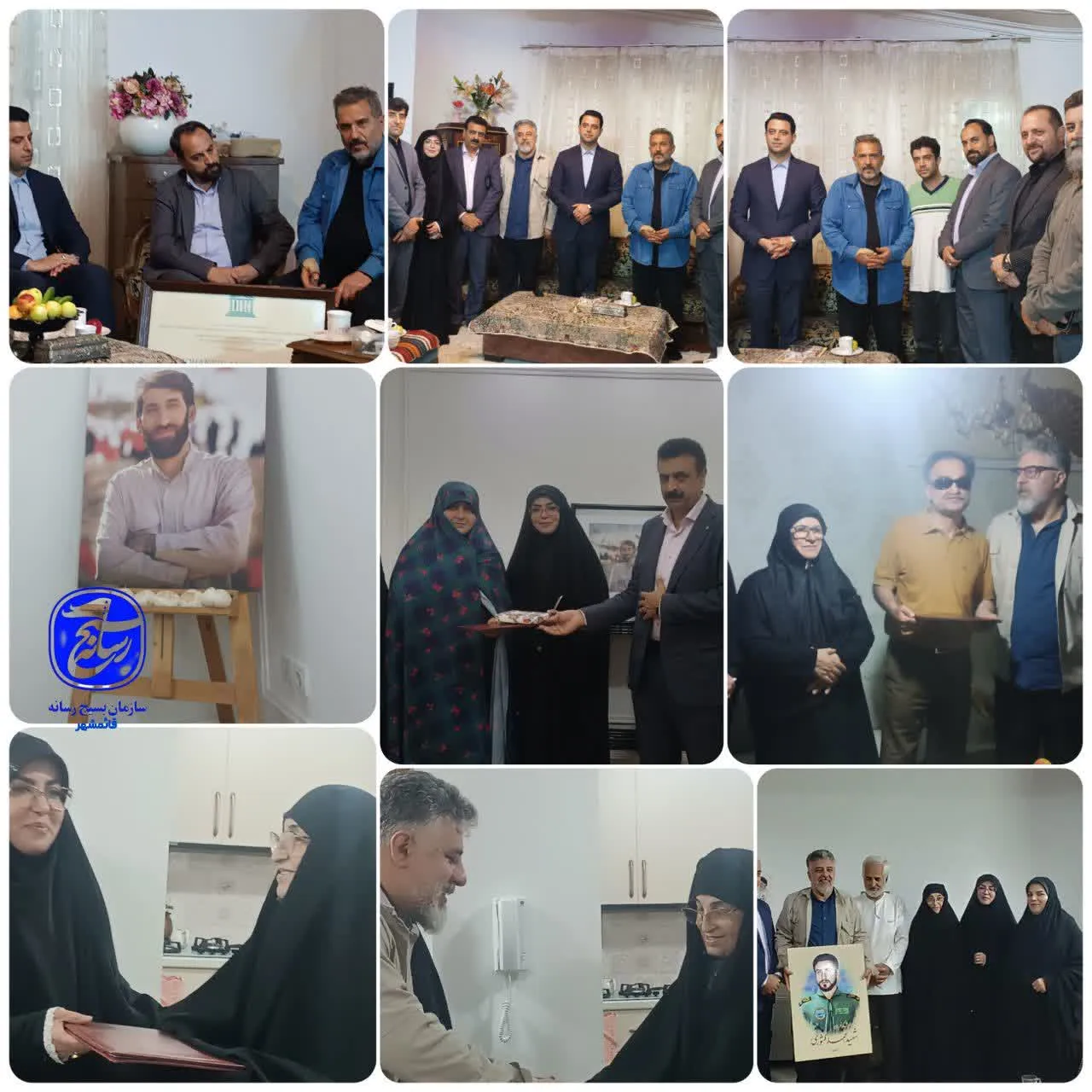 تجدید میثاق با شهدا و تکریم ایثارگران و چهره‌های فرهنگی در قائم‌شهر