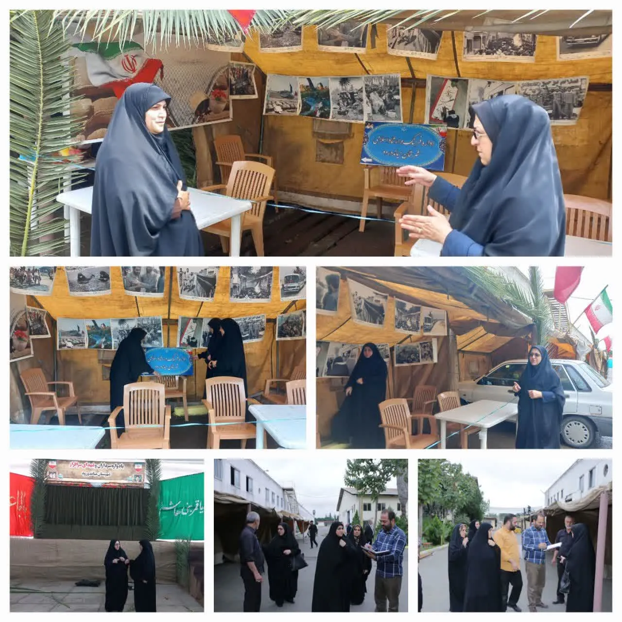 حضورنجمه رئیس اداره فرهنگ وارشاد اسلامی میاندورود درمحل برگزاری بیست وهفتمین یادواره سرداران و235 شهید شهرستان میاندورود
