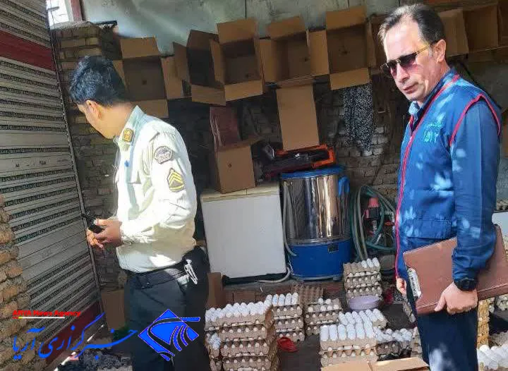 شناسایی و پلمب کارگاه غیرمجاز بسته‌بندی و توزیع تخم‌مرغ‌ در خان‌ببین