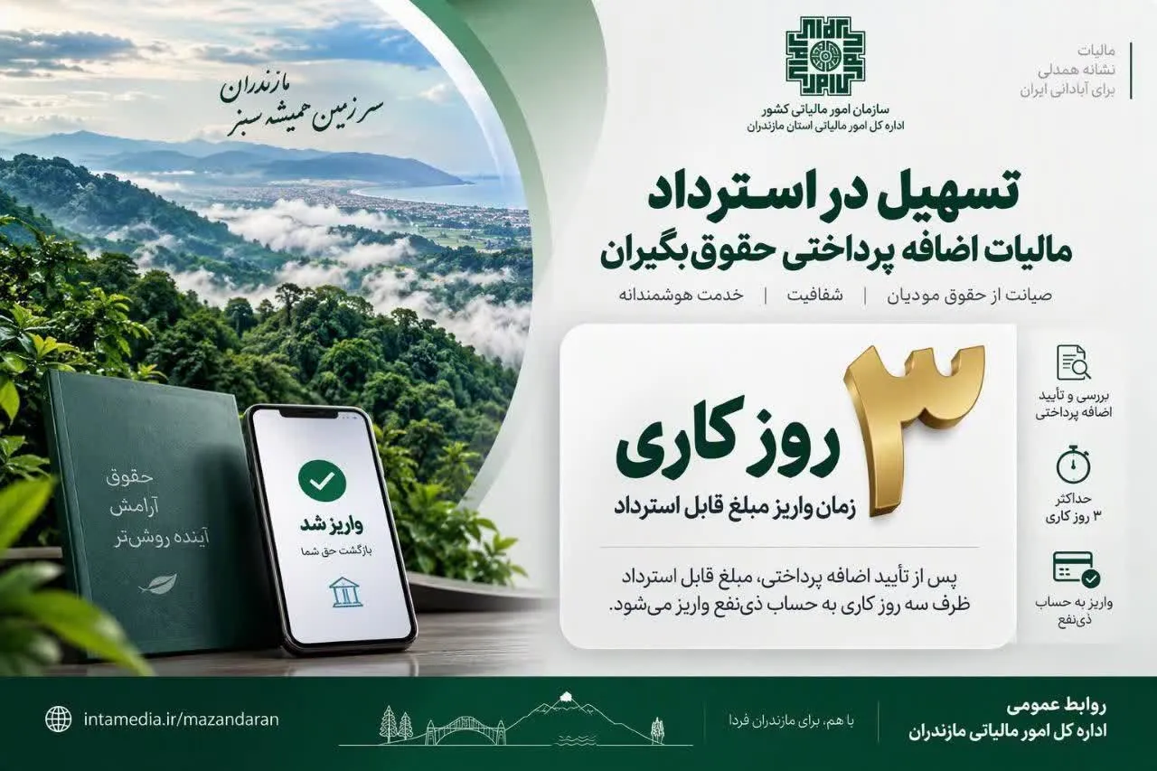 سه روز تا بازگشت مالیات اضافه پرداختی حقوق‌بگیران