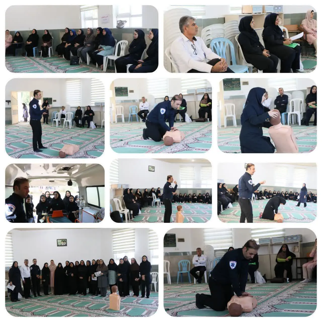 برگزاری دوره آموزشی احیای قلبی ریوی پایه برای دانش‌آموزان و معلمان مدرسه تیزهوشان فرزانگان بابل
