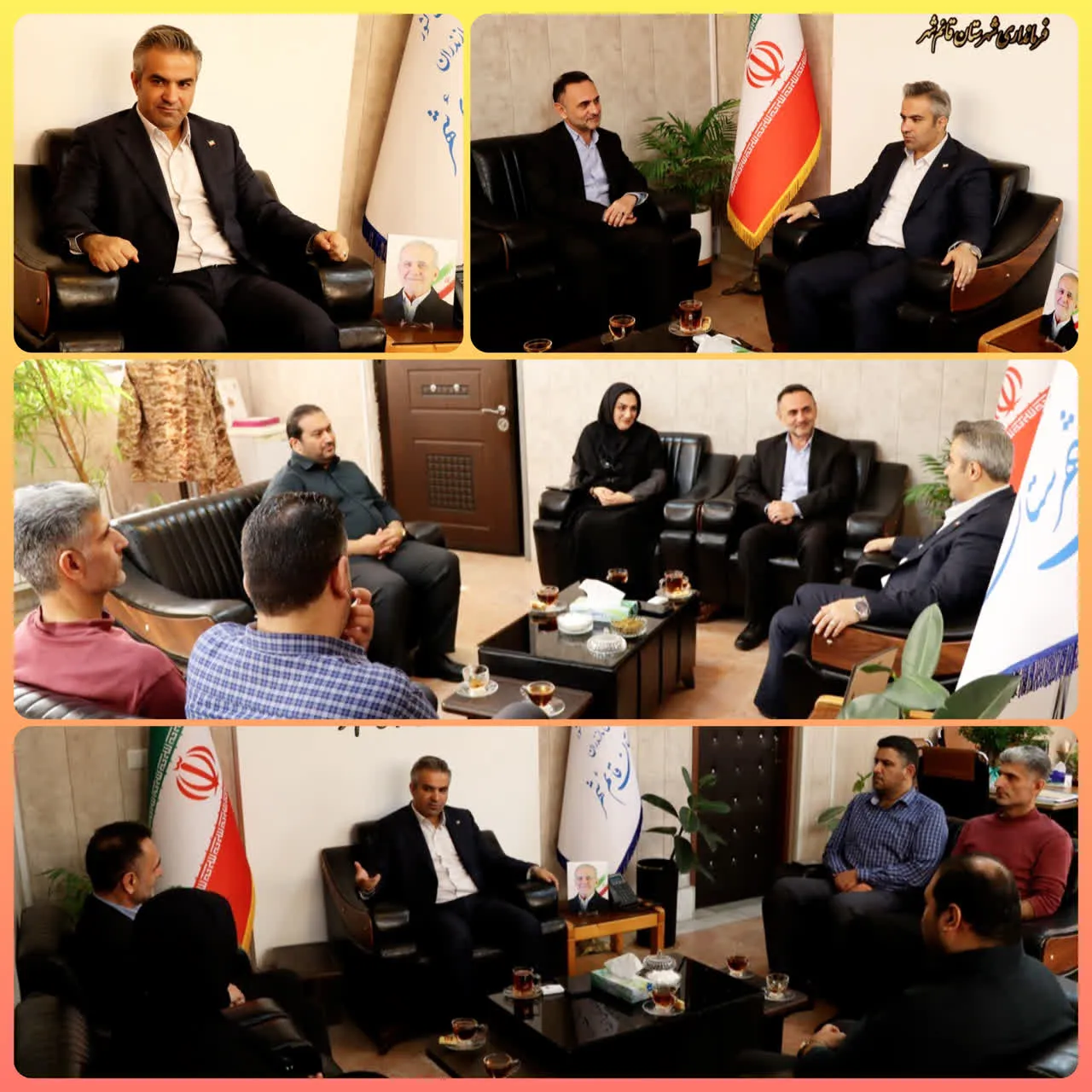 دیداررئیس اداره پست قائم‌شهر با فرماندار شهرستان به مناسبت روز پست