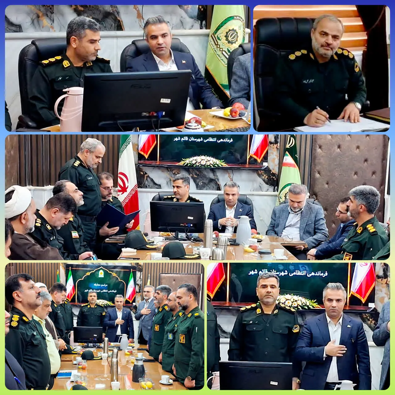 حضور فرماندار قائم‌شهر در آیین معارفه فرمانده جدید انتظامی شهرستان و تکریم سرپرست پیشین