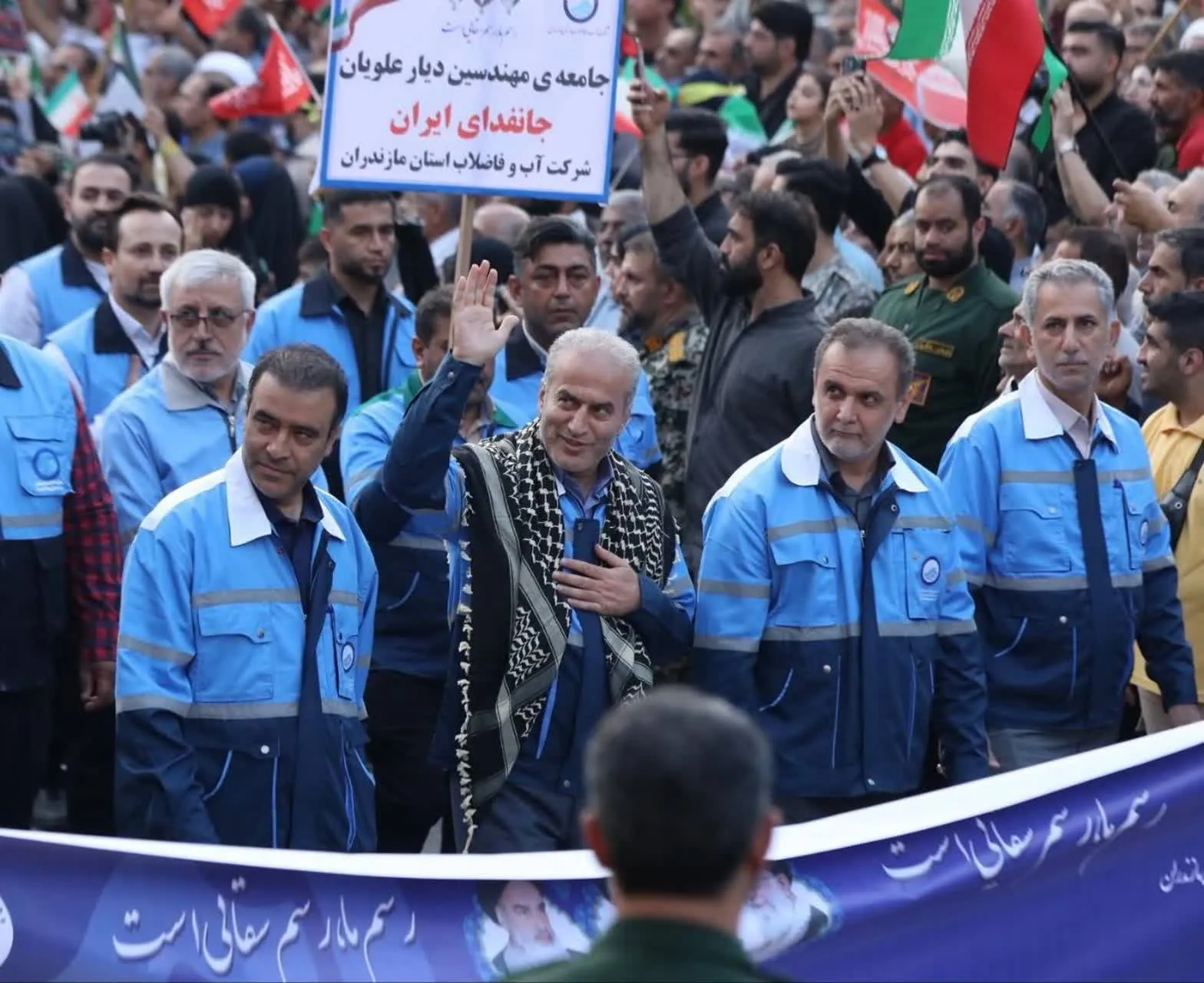 خانواده بزرگ آبفا مازندران در صف جان‌فدایان ایران؛ از رژه اقتدار تا موکب خدمت