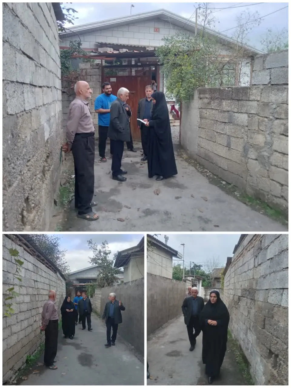 بازدید میدانی بخشدار گتاب از اجرای طرح هادی و تعریض معابر روستای پایین میرکلا