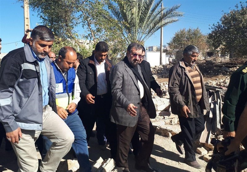 سرلشکر رضايي از مناطق زلزله‌زده کرمانشاه بازديد کرد