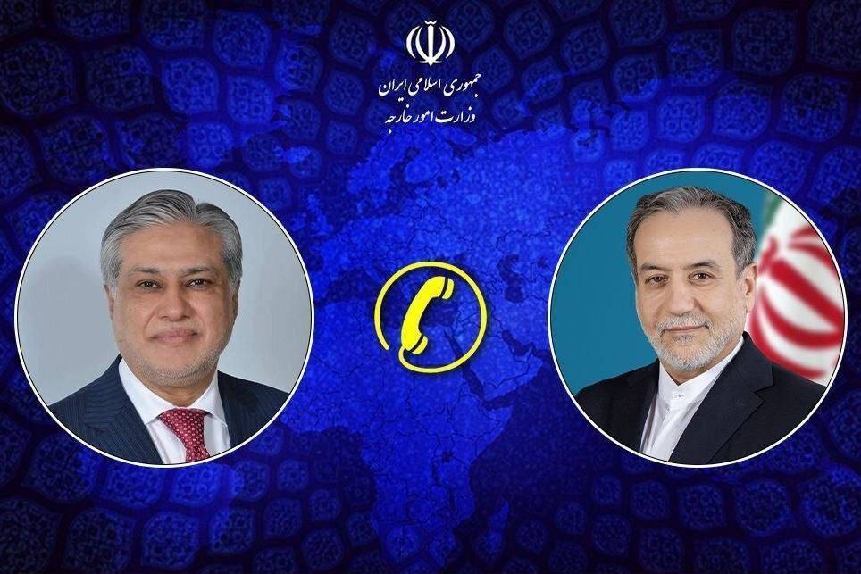 تشریح دیدگاه پاکستان در خصوص توافق دفاعی سه‌جانبه در تماس اسحاق دار با عراقچی