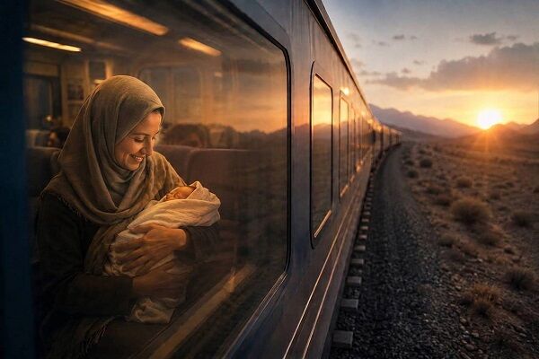یک تولد شیرین در مسیر ریلی