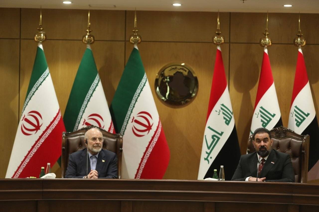 دیدار قالیباف و هیأت پارلمانی ایران با رئیس و نمایندگان مجلس عراق