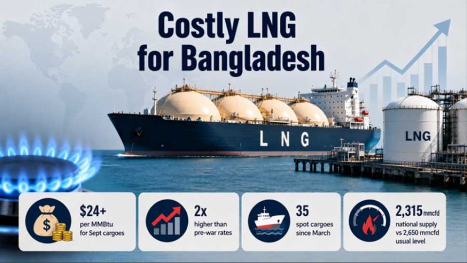 Bangladesh’s September LNG purchase to cost two times the pre-war rates