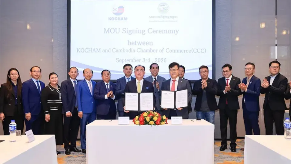 Cambodia, South Korean commerce chambers ink MoU to boost trade, investment