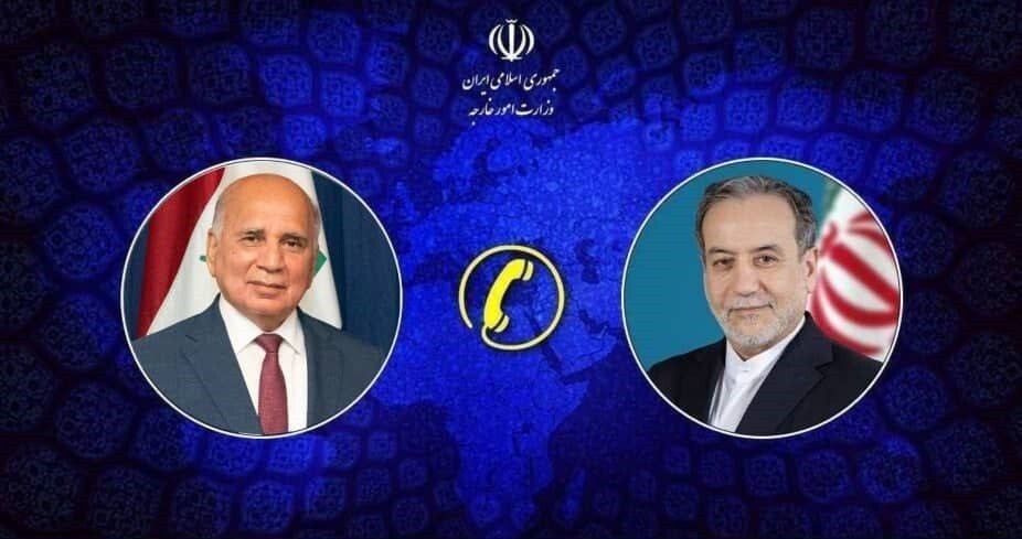 بررسی وضع مرزهای دو کشور در تماس تلفنی وزیران خارجه ایران و عراق