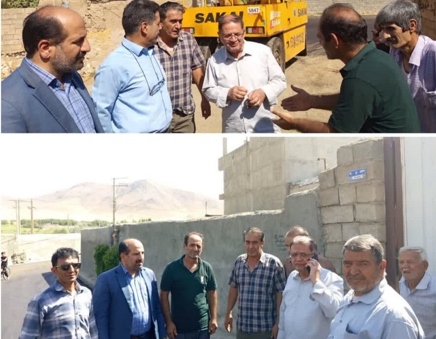 بازدید میدانی مفتح از پروژه آسفالت روستای کارخانه؛ تأکید بر اجرای اصولی و نظارت فنی