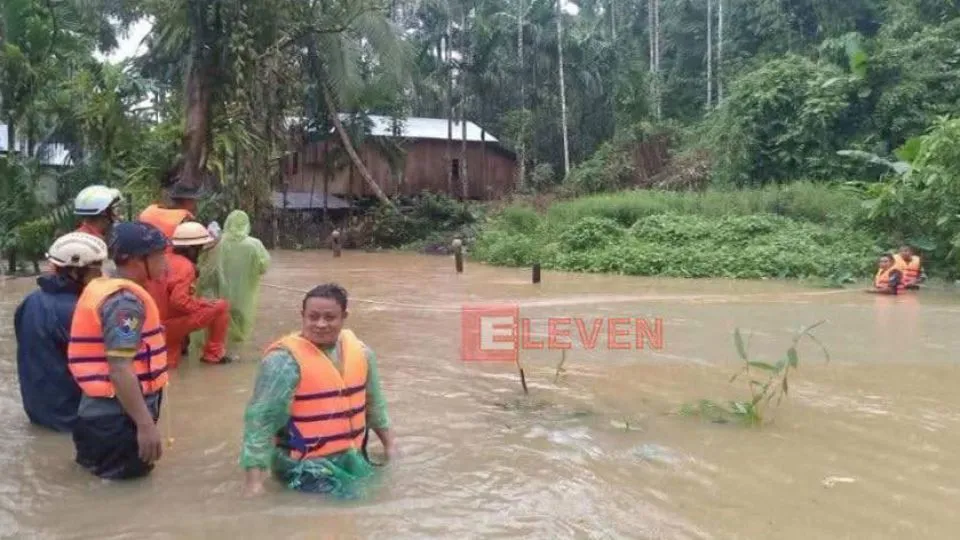 Emergency operations conducted in Myanmar’s Khamaukkyi due to flash floods