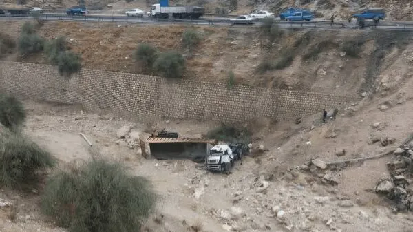 سقوط تریلی در بومهن جان یک زن را گرفت